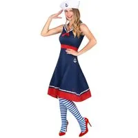 JADEO Kostüm Marine-Kostüm für Damen Faschingskostüm blau-rot-weiss