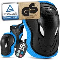 99FLIPS Protektoren-Set Inliner Schoner Kinder Protektoren Schützer Set mit Knieschoner (Skateboard Schutzausrüstung Geschenke für Kinder, 6-tlg., Knieschützer ab 3 Jahre mit Ellenbogenschoner & Handschonern), Skateboard Kinder ab 3 - Schlittschuhe f