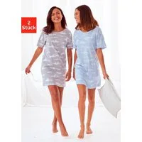 Vivance Dreams by Lascana Sleepshirt (Packung, 2 Stück) mit Wolkenmotiv
