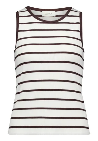 CARTOON - Basic-Top Weiß/Braun - Gr. - 36