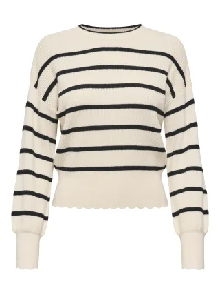 ONLY - ONLIBI LS O-NECK KNT NOOS Whitecap Gray - Gr. - M