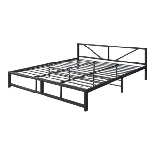 [en.casa] Metallbett, Schwarz, Metall, 180x200 cm, Schlafzimmer, Betten, Metallbetten