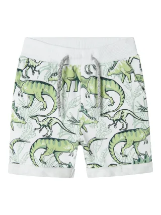 NAME IT - NMMVERMO AOP LONG SWE SHORTS UNB bright white - Gr. - 104