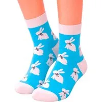 Martinex Socken Socks bunte Strümpfe Themensocken für Ostern mit Hasen 34 35 36 37 38 39 40 41 42 43 44 45, für Ostern, Valentinstag, Alltag