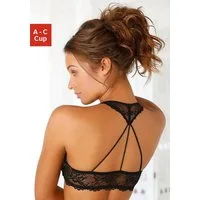 LASCANA Push-up-BH mit dekorativem Spitzenrücken im Bänderdesign, sexy Dessous