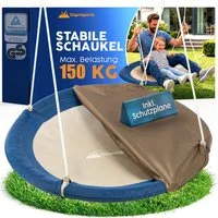 Caprisports Nestschaukel Nestschaukel TÜV/GS geprüft mit Abdeckhaube Tellerschaukel outdoor
