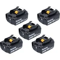 Makita Akku Set 5x BL 1830 B 18 V 3,0 Ah / 3000 mAh Li-Ion (5x 197599-5) Akkupacks