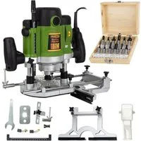 PRO CRAFT Oberfräse Procraft POB2400 Oberfräse 2000 Watt 8 - 12 mm + Zubehör