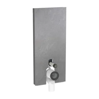Geberit Monolith Stand-WC-Modul 131033005 Bauhöhe 114cm, Front schieferoptik, Seite aluminium schwarzchrom
