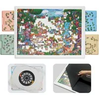 TSE Puzzleunterlage WELGEE Puzzlebrett 1500 Teile drehbar 4 Schubladen ABS 360°