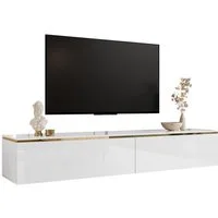 ALLHOUSE24 TV-Schrank PEONY TV Lowboard hängend oder stehend, Push-to-Open, Gold Detail (1x TV Schrank) Breite 180 cm
