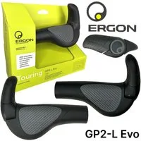 Ergon Fahrradlenkergriff Ergon GP2-L EVO Large Fahrrad MTB Ebike Ergo Griffe Hörnchen Schwarz
