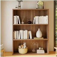 oyajia Bücherregal Bücherregal 100cm für Wohnzimmer Home Office,3-Stöckiges, Standregal, Büroregal, 3 Fächer, Holzwerkstoff, 60/ 80x24x100cm (BxTxH)