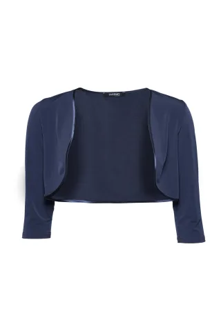 SWING - Bolero aus Jersey mit Dreiviertelärmeln navy - Gr. - 34