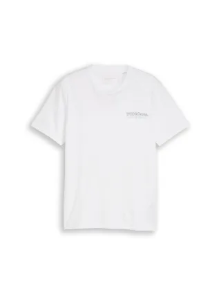 Denim Tom Tailor - Basic T-Shirt mit Logo-Print white horse - Gr. - S