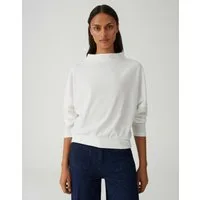 OPUS Langarmshirt SIFRESH mit dezenter Struktur Lockere Passform, schmal zulaufender Schnitt, langer Fledermausärmel