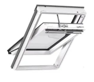 VELUX Solar Dachfenster Kunststoff Komplettpaket– dreifach Verglasung Energie Plus mit Eindeckrahmen