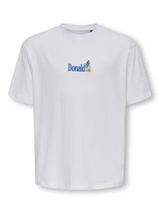 KIDS ONLY - OSJDONALD DUCK LIFE RLX SS LIC TEE Bright White - Gr. - 140
