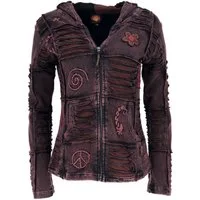 Guru-Shop Langjacke Goa Patchwork Jacke, Boho Kapuzenjacke -.. alternative Bekleidung