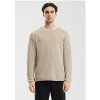QS Longpullover Strickpullover Grobstrickpullover mit Wascheffekt und Rollkante