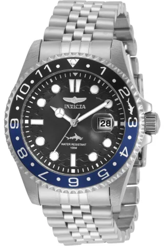 Invicta Pro Diver 30620 Herren Uhr - Quartz Bewegung - Edelstahl mit Schwarzem Zifferblatt - 43 mm