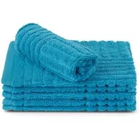 ROSS Waschhandschuh CARRE, (Packung, 6-St), 100% Baumwolle, Rippenstruktur, große Farbauswahl