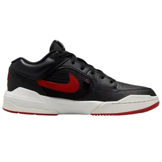 Nike - "Jordan Stadium 90" Swoosh Sneaker für Damen, Leder (Schwarz/Rot bedruckt)