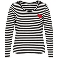 ONLY CARMAKOMA Langarmshirt CARBODIL L/S O-NECK BLOUSE JRS Materialmix, slim fit