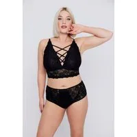 Ulla Popken Bustier BraletteCriss-CrossohneBügelSpitze