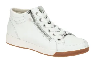 ara Damen Schn?r-Halbschuhe ROM 12-44499 Wei? Leder Rutschfest Keilabsatz