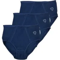 Toker Collection® Hüftslip Hipster "Sabrina" mit Glitzerapplikation 3 Stück (Packung, 3er Pack) Kontrastnähte im Vorderteil