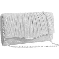 Keyura Abendtasche Damen Clutch Abendtasche Elegant mit Abnehmbarer Kette (Umschlagtasche Handtasche, für Hochzeit, Party, Ball, Braut, Cocktail), Festliche Umhängetasche