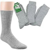 Wowerat Socken 3 Paar Wellness-Socken mit Wolle & Plüschsohle (3 Paar)