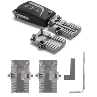 Stainless Steel Universal Key Machine Fixture Clamp Set Precision Key Cutting and Duplicating Tool Ideal for Car Keys an