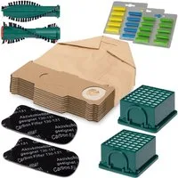 PRIMEBAG Staubsaugerbeutel Bürsten Filter, 66 tlg Sparset passend für Vorwerk Kobold VK 130 131