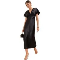 Friends Like These Midikleid Friends Like These Satin-Midikleid mit Spitze (1-tlg)