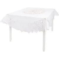 SCHÖNER LEBEN. Tischdecke Tischdecke Outdoor Häkelspitze Amira rund weiß Ø 152cm, abwaschbar