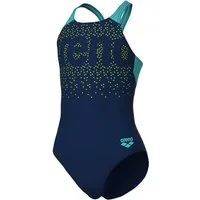 Arena Badeanzug G ARENA PAINTERLY SWIMSUIT V BACK mit UV-Schutz UPF50+, aus MaxFit Eco Material, in Stretchmaterial