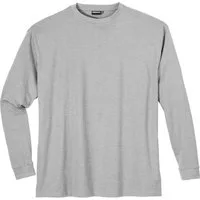 ADAMO Langarmshirt Adamo Langarmshirt Basic Übergröße hellgrau melange