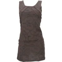 Guru-Shop Midikleid Ethno Minikleid, Festival Goakleid mit Overlock.. alternative Bekleidung
