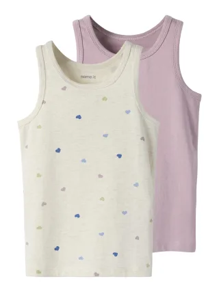 NAME IT - NMFTANK TOP 2P PEYOTE HEARTS NOOS Peyote Melange - Gr. - 128
