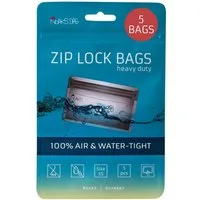 Noaks Aufbewahrungstasche Noaks Bag, das Original, 100 % geruchs- und wasserdicht, 5 Zip-Beutel, Dokumententasche, Reise Pack-Beutel Vakuum