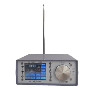 Full Touchscreen Radio Receiver with 2.8 Inch Display SI4732 DSP Decoder FM LW MW SW SSB Wide Frequency Range Type-C Cha