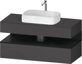 Duravit Qatego Konsolenwaschtischunterbau wandhängend Graphit Matt 1200x550x600 mm - QA4732016490010 QA4732016490010