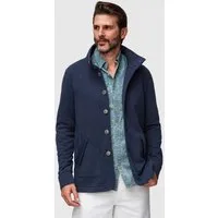 OMBRE Sweatjacke Herren-Sweatshirt mit Knopfleiste und Stehkragen