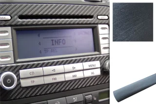 Premium Innenraum Zierleisten Dekor Blende Design Folie Set Alu gebürstet Grau