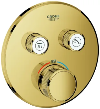 GROHE Thermostat Grohtherm SmartControl 29119 FMS rund 2 ASV cool sunrise, 29119GL0 29119GL0