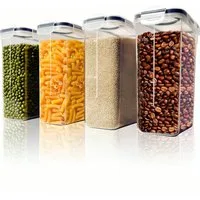 BlingBin Vorratsdose Frischhaltedose mit Deckel Luftdicht, Aufbewahrungsboxen Set, PP + Silikon, (4er Set, 4-tlg., 4 Stück), 2,5L Vorratsbehälter für Mehl,Zucker,Körner,Müsli,Cornflakes,Spaghetti