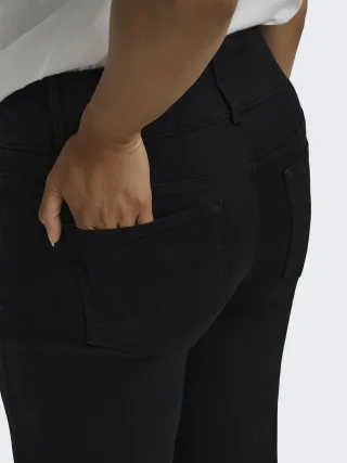 ONLY CARMAKOMA - CARANNA HW WIDE BLACK DNM NOOS Black Denim - Gr. - 32