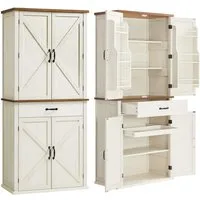 VASAGLE Buffet Küchenschrank,Sideboards, 178,6cm hoher Mehrzweckschrank,Landhausstil